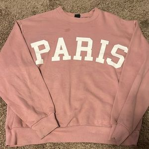 Pink Paris Logo Crewneck